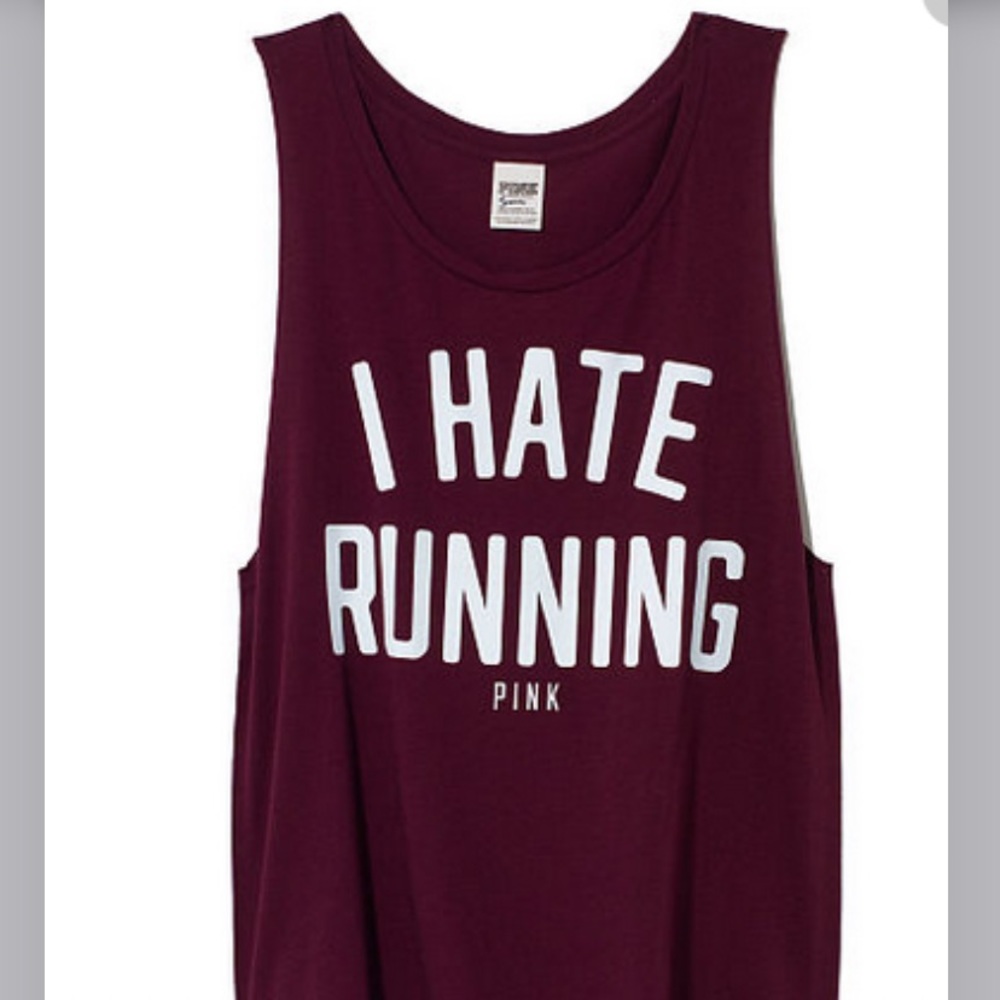 Victoria’s Secret pink I hate running tee